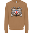 I Love You Great Britain Union Jack Flag UK Mens Sweatshirt Jumper Caramel Latte