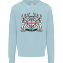 I Love You Great Britain Union Jack Flag UK Mens Sweatshirt Jumper Light Blue