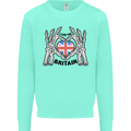 I Love You Great Britain Union Jack Flag UK Mens Sweatshirt Jumper Peppermint