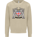 I Love You Great Britain Union Jack Flag UK Mens Sweatshirt Jumper Sand