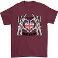I Love You Great Britain Union Jack Flag UK Mens T-Shirt Cotton Gildan Maroon