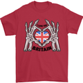 I Love You Great Britain Union Jack Flag UK Mens T-Shirt Cotton Gildan Red