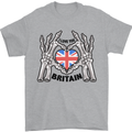 I Love You Great Britain Union Jack Flag UK Mens T-Shirt Cotton Gildan Sports Grey