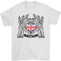 I Love You Great Britain Union Jack Flag UK Mens T-Shirt Cotton Gildan White