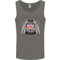 I Love You Great Britain Union Jack Flag UK Mens Vest Tank Top Charcoal