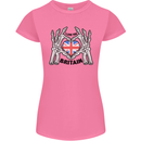 I Love You Great Britain Union Jack Flag UK Womens Petite Cut T-Shirt Azalea