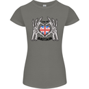 I Love You Great Britain Union Jack Flag UK Womens Petite Cut T-Shirt Charcoal