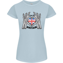 I Love You Great Britain Union Jack Flag UK Womens Petite Cut T-Shirt Light Blue