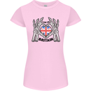 I Love You Great Britain Union Jack Flag UK Womens Petite Cut T-Shirt Light Pink