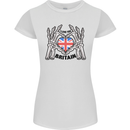 I Love You Great Britain Union Jack Flag UK Womens Petite Cut T-Shirt White