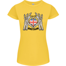 I Love You Great Britain Union Jack Flag UK Womens Petite Cut T-Shirt Yellow