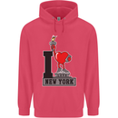 I Love (Heart) New York Childrens Kids Hoodie Heliconia