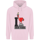 I Love (Heart) New York Childrens Kids Hoodie Light Pink