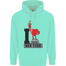 I Love (Heart) New York Childrens Kids Hoodie Peppermint