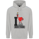 I Love (Heart) New York Childrens Kids Hoodie Sports Grey