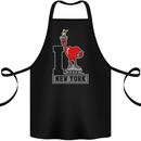 I Love (Heart) New York Cotton Apron 100% Organic Black