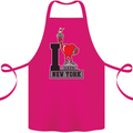 I Love (Heart) New York Cotton Apron 100% Organic Pink