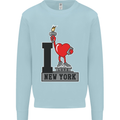 I Love (Heart) New York Kids Sweatshirt Jumper Light Blue