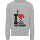 I Love (Heart) New York Kids Sweatshirt Jumper Sports Grey