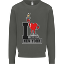 I Love (Heart) New York Kids Sweatshirt Jumper Storm Grey