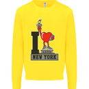 I Love (Heart) New York Kids Sweatshirt Jumper Yellow