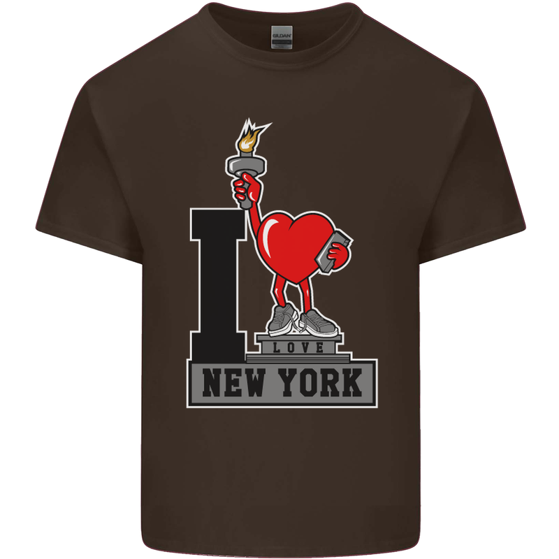 I Love (Heart) New York Kids T-Shirt Childrens Chocolate