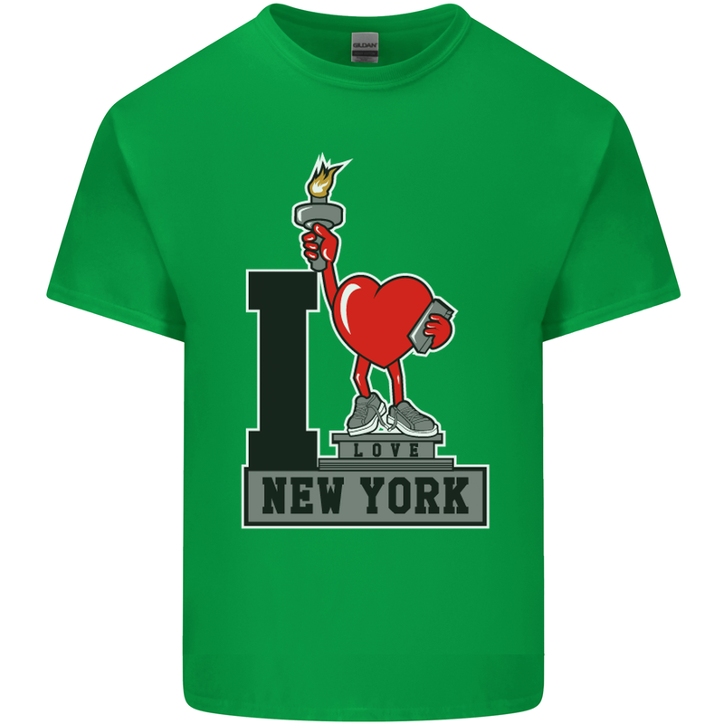 I Love (Heart) New York Kids T-Shirt Childrens Irish Green