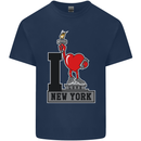 I Love (Heart) New York Kids T-Shirt Childrens Navy Blue