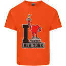 I Love (Heart) New York Kids T-Shirt Childrens Orange