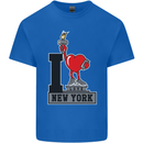 I Love (Heart) New York Mens Cotton T-Shirt Tee Top Royal Blue