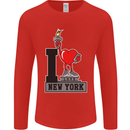 I Love (Heart) New York Mens Long Sleeve T-Shirt Red