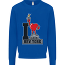 I Love (Heart) New York Mens Sweatshirt Jumper Royal Blue