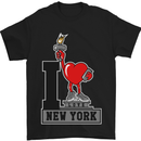 I Love (Heart) New York Mens T-Shirt Cotton Gildan Black