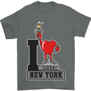I Love (Heart) New York Mens T-Shirt Cotton Gildan Charcoal