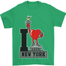 I Love (Heart) New York Mens T-Shirt Cotton Gildan Irish Green