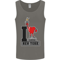 I Love (Heart) New York Mens Vest Tank Top Charcoal