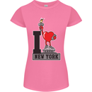 I Love (Heart) New York Womens Petite Cut T-Shirt Azalea
