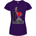 I Love (Heart) New York Womens Petite Cut T-Shirt Purple