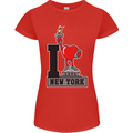 I Love (Heart) New York Womens Petite Cut T-Shirt Red