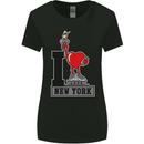 I Love (Heart) New York Womens Wider Cut T-Shirt Black