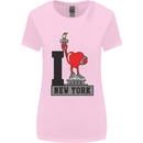 I Love (Heart) New York Womens Wider Cut T-Shirt Light Pink