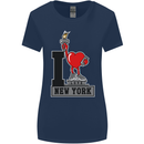 I Love (Heart) New York Womens Wider Cut T-Shirt Navy Blue