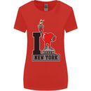 I Love (Heart) New York Womens Wider Cut T-Shirt Red