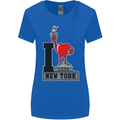 I Love (Heart) New York Womens Wider Cut T-Shirt Royal Blue