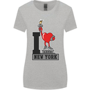I Love (Heart) New York Womens Wider Cut T-Shirt Sports Grey