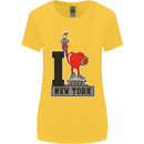 I Love (Heart) New York Womens Wider Cut T-Shirt Yellow