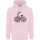 I Love to Ride My Bike Cycling Funny Childrens Kids Hoodie Light Pink