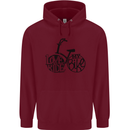 I Love to Ride My Bike Cycling Funny Childrens Kids Hoodie Maroon