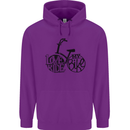 I Love to Ride My Bike Cycling Funny Childrens Kids Hoodie Purple