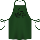 I Love to Ride My Bike Cycling Funny Cotton Apron 100% Organic Forest Green